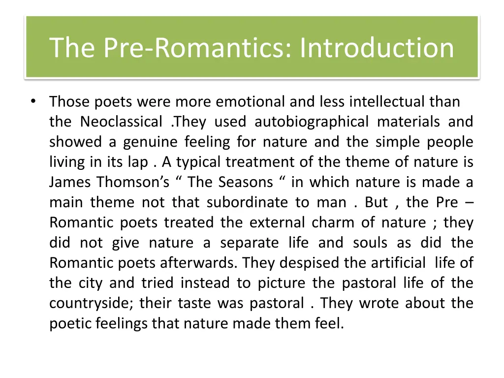 the pre romantics introduction 3