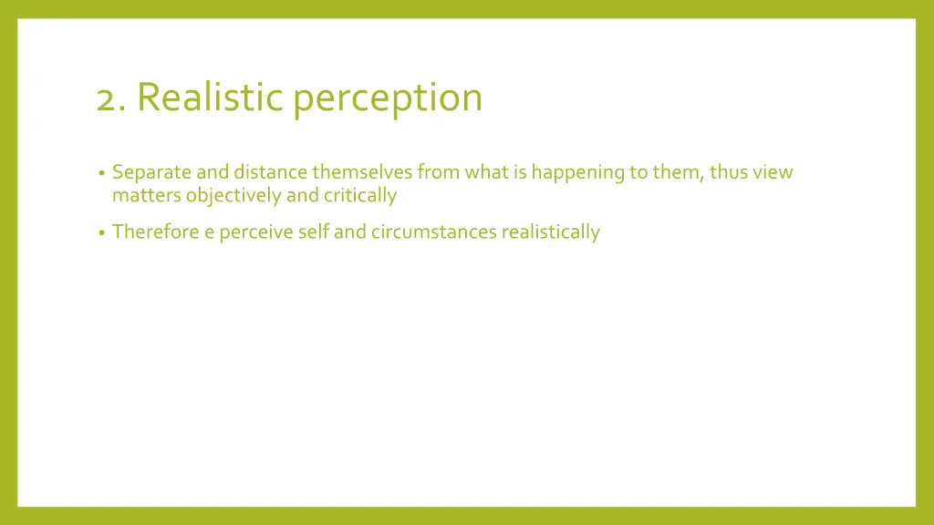 2 realistic perception