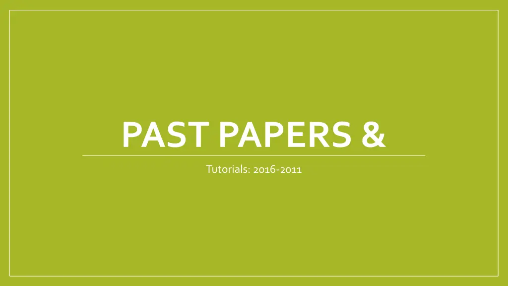 past papers