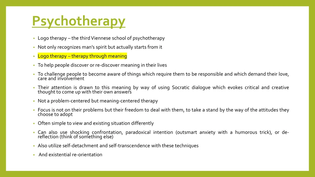 psychotherapy