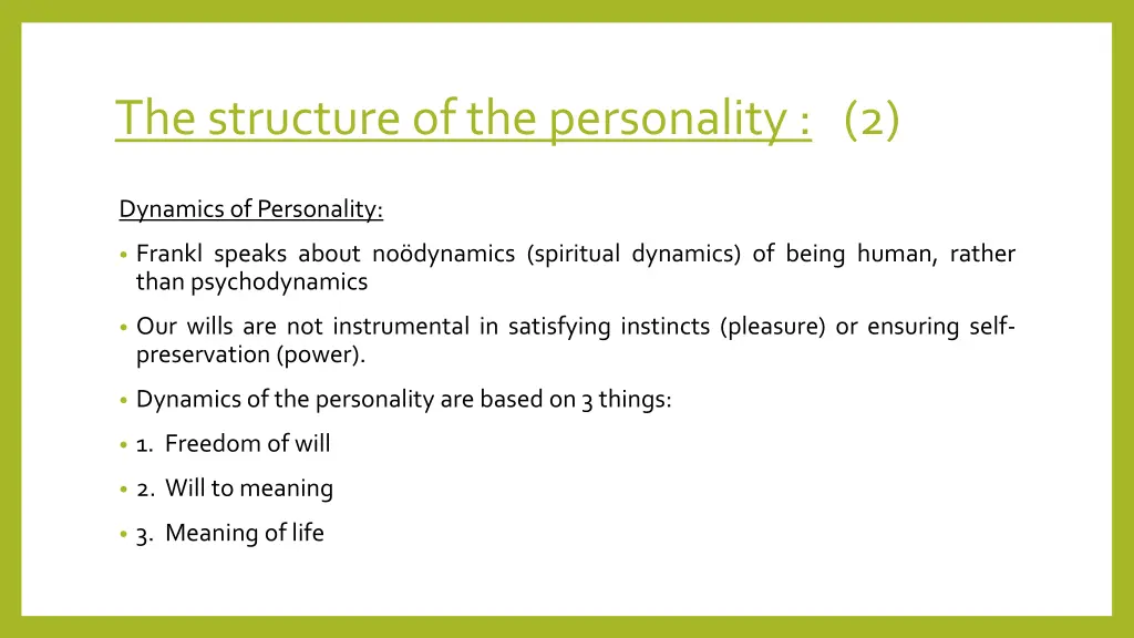 the structure of the personality 2