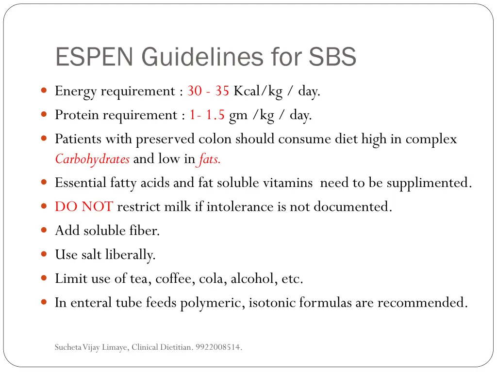 espen guidelines for sbs