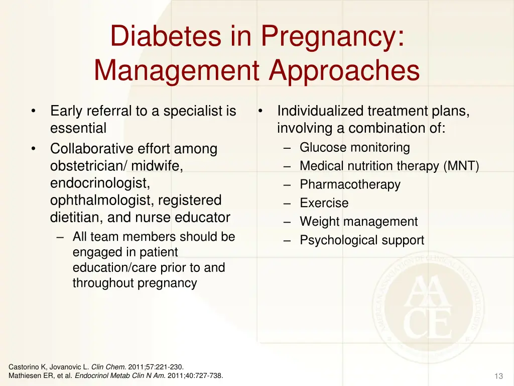 diabetes in pregnancy management approaches