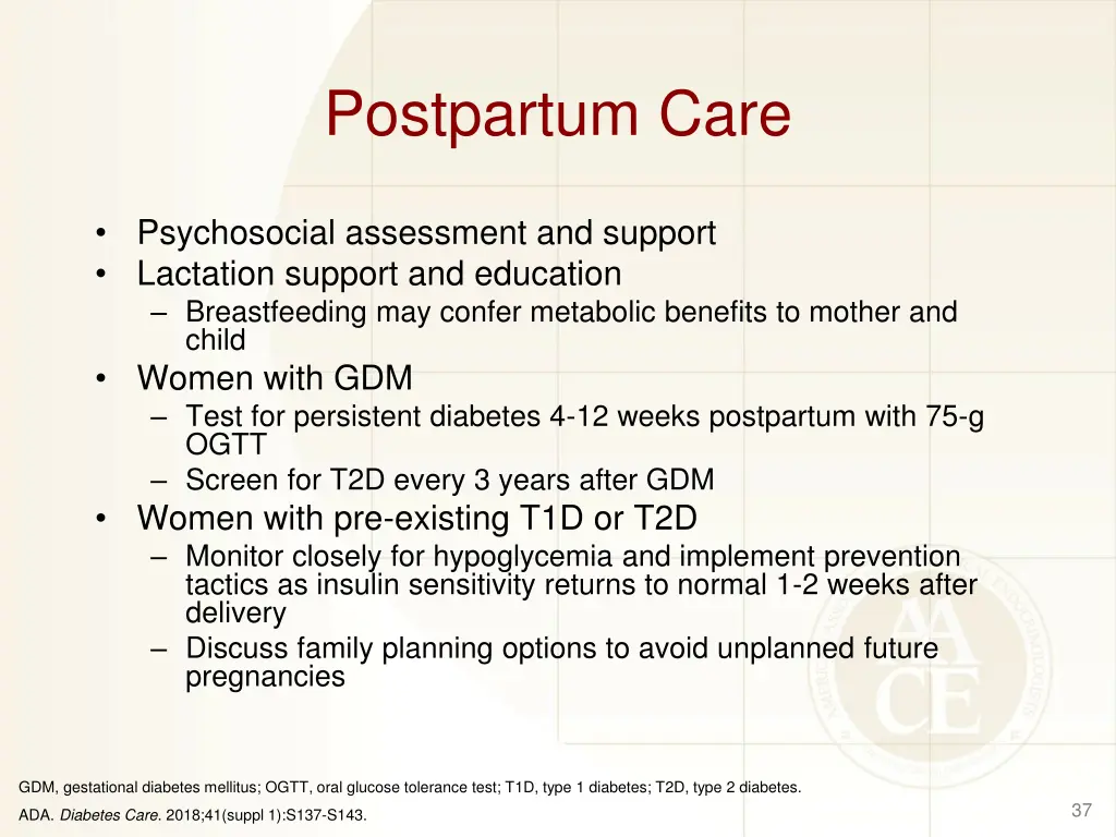 postpartum care