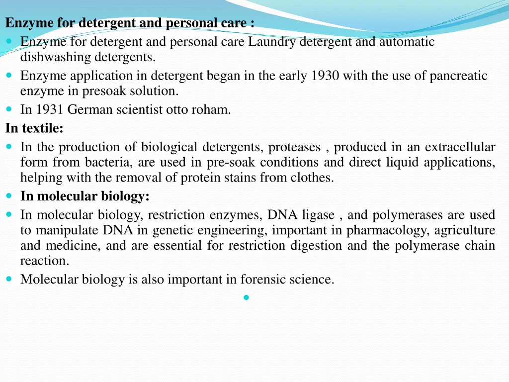 enzyme for detergent and personal care enzyme