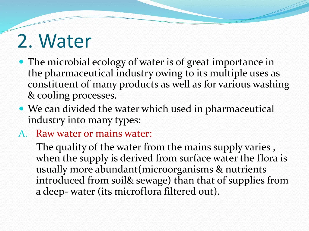 2 water the microbial ecology of water