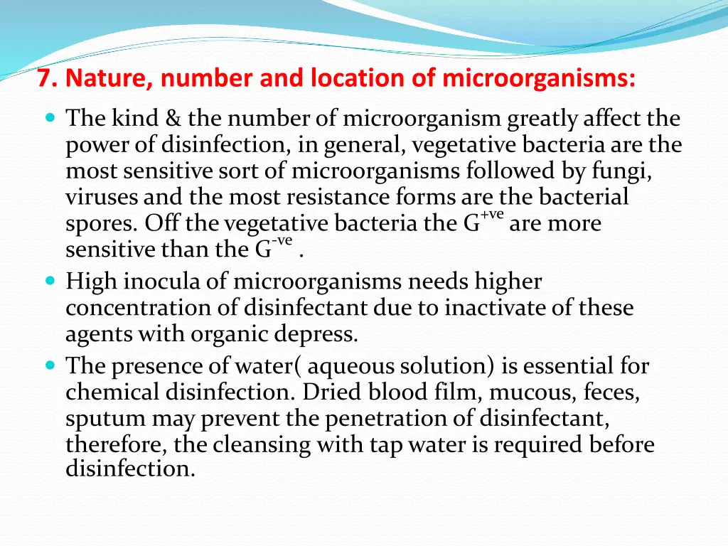 7 nature number and location of microorganisms