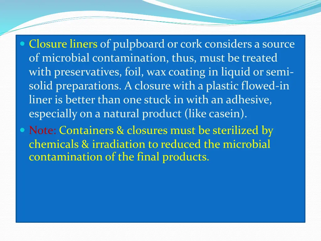 closure liners of pulpboard or cork considers