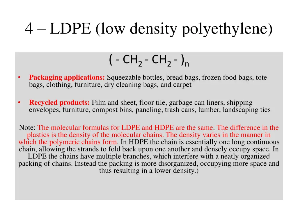 4 ldpe low density polyethylene