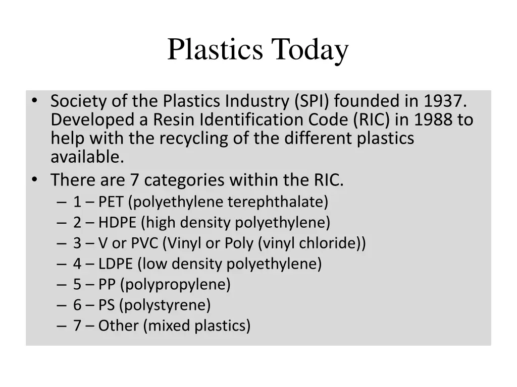 plastics today