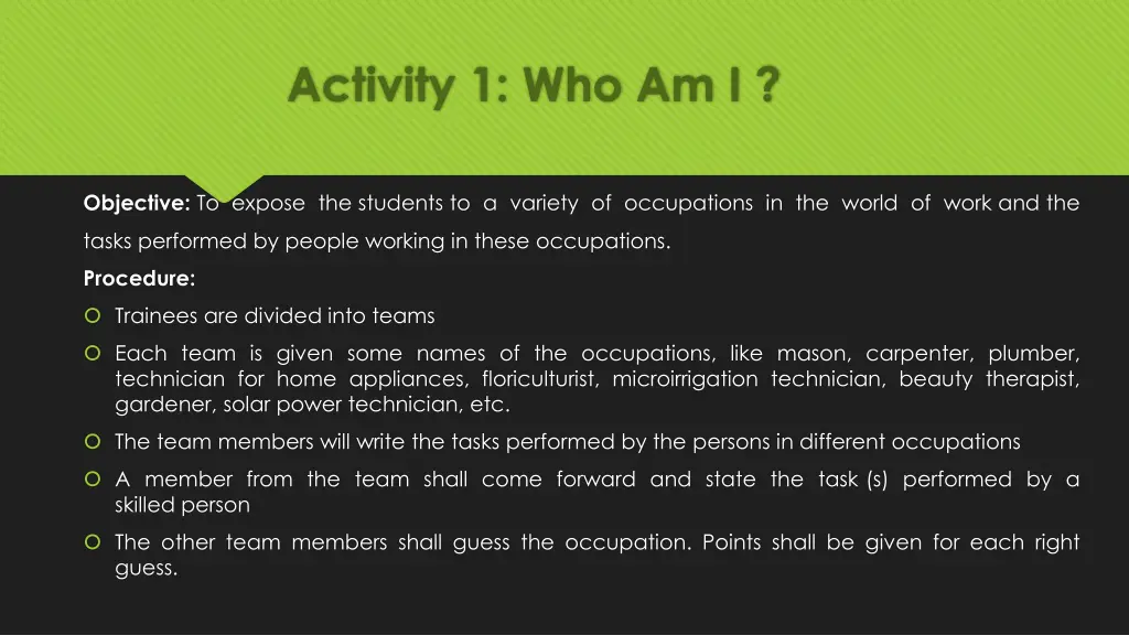 activity 1 who am i