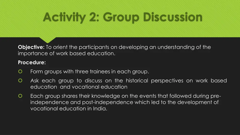 activity 2 group discussion