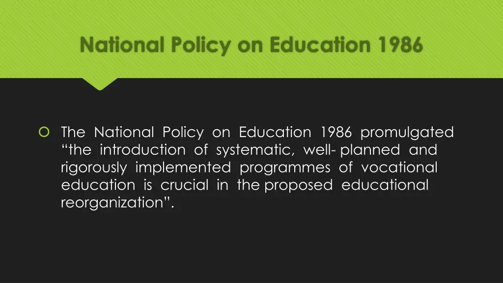 national policy on education 1986