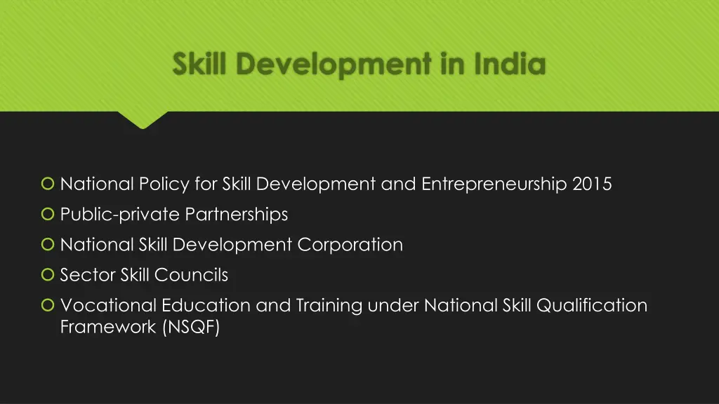 skill development in india