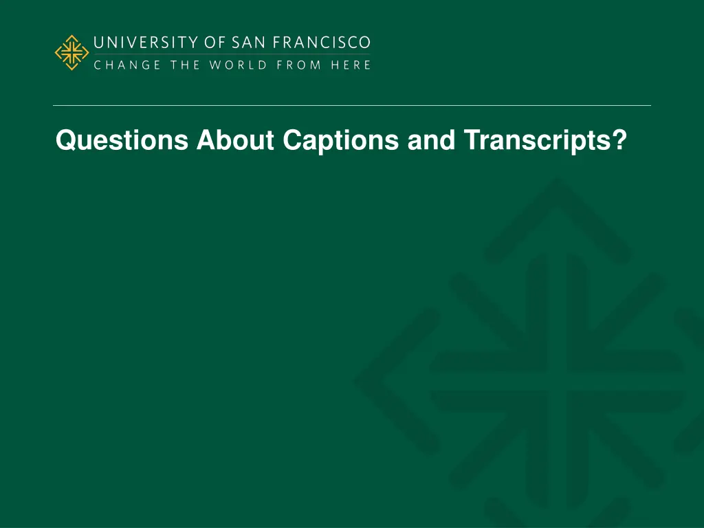 questions about captions and transcripts