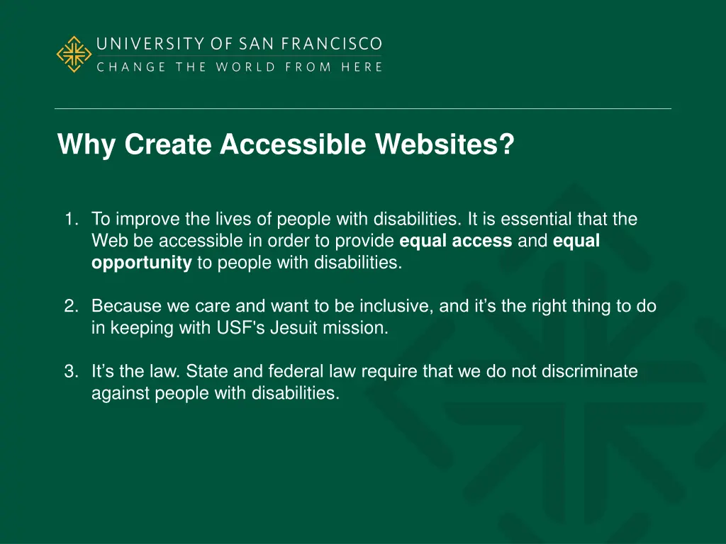 why create accessible websites