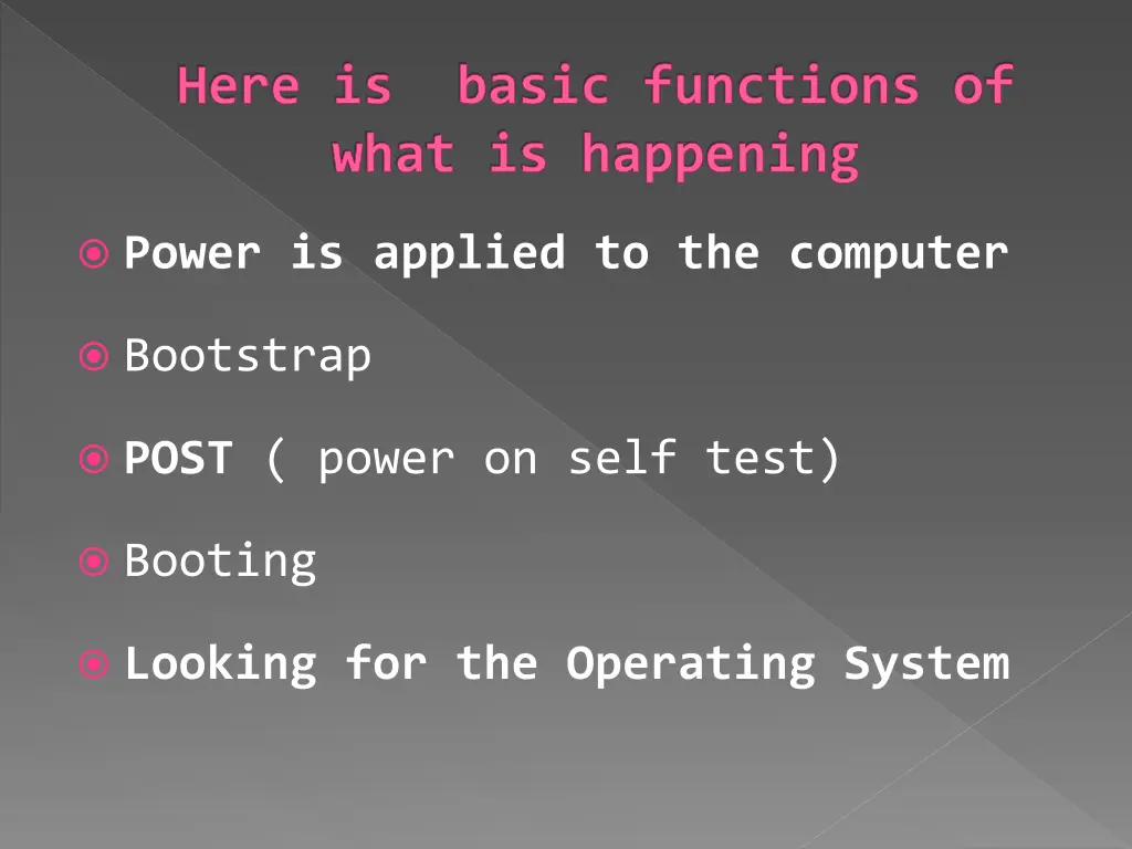 here is basic functions of what is happening