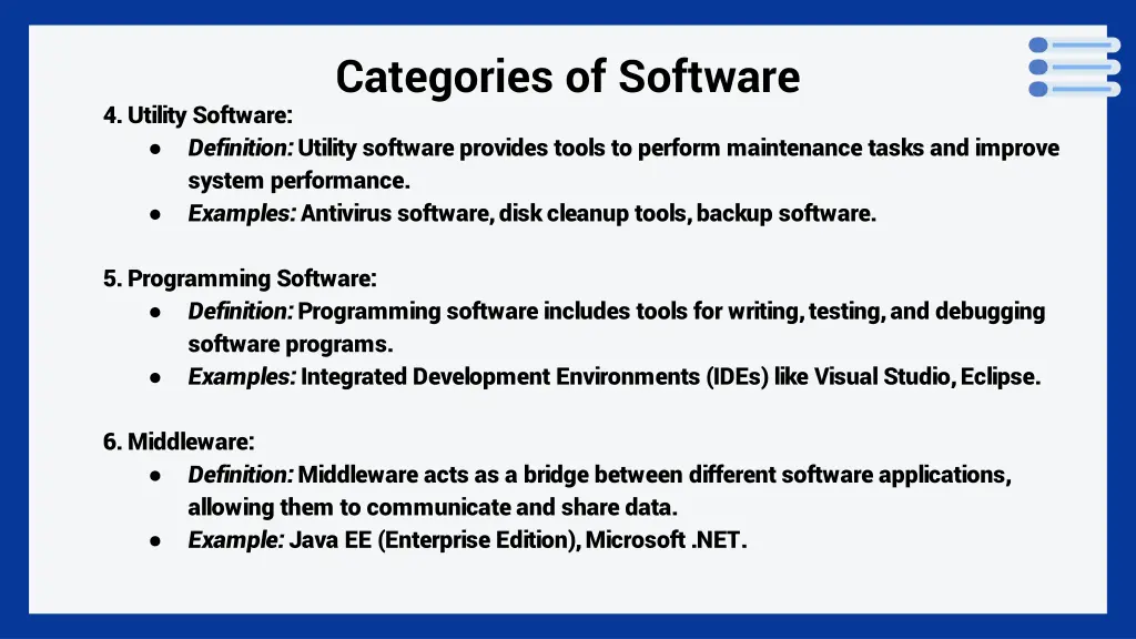 categories of software 1