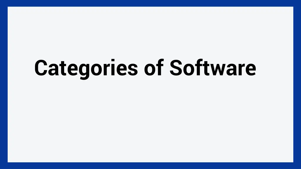 categories of software