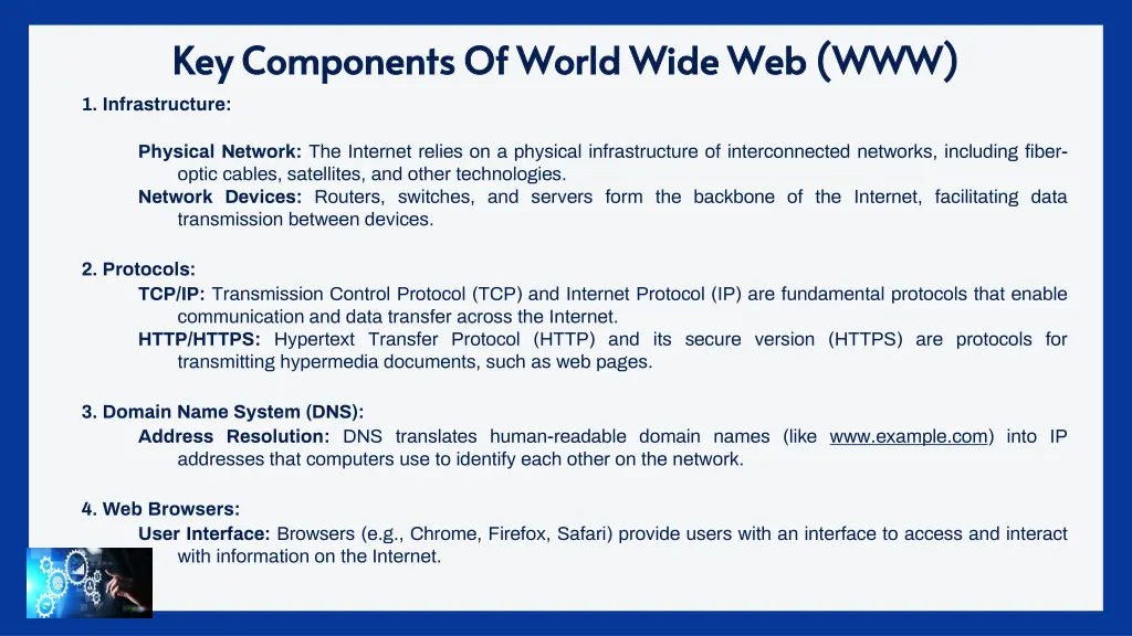 key components of world wide 1