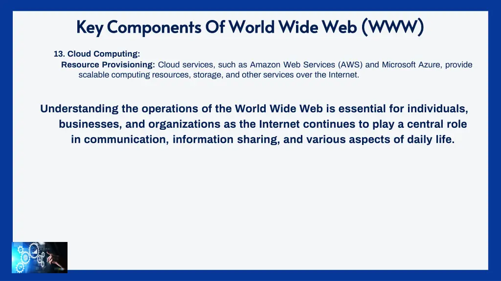 key components of world wide 4