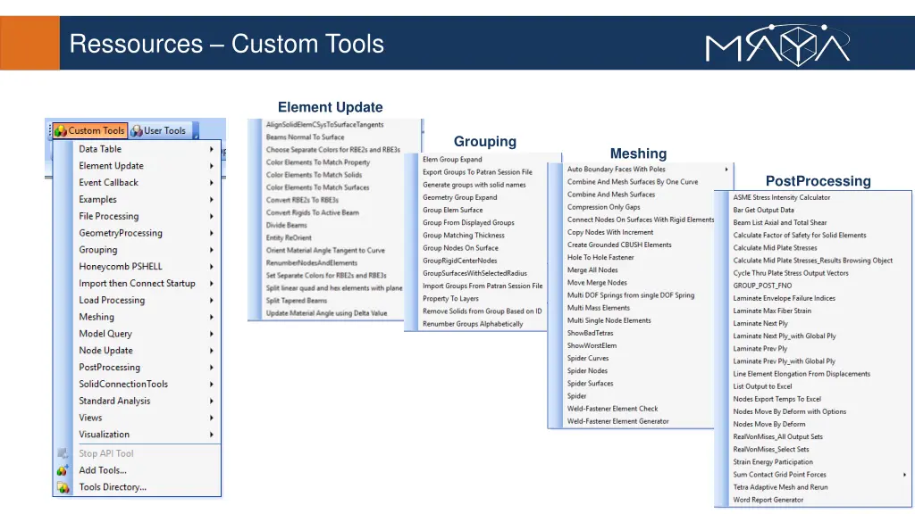 ressources custom tools