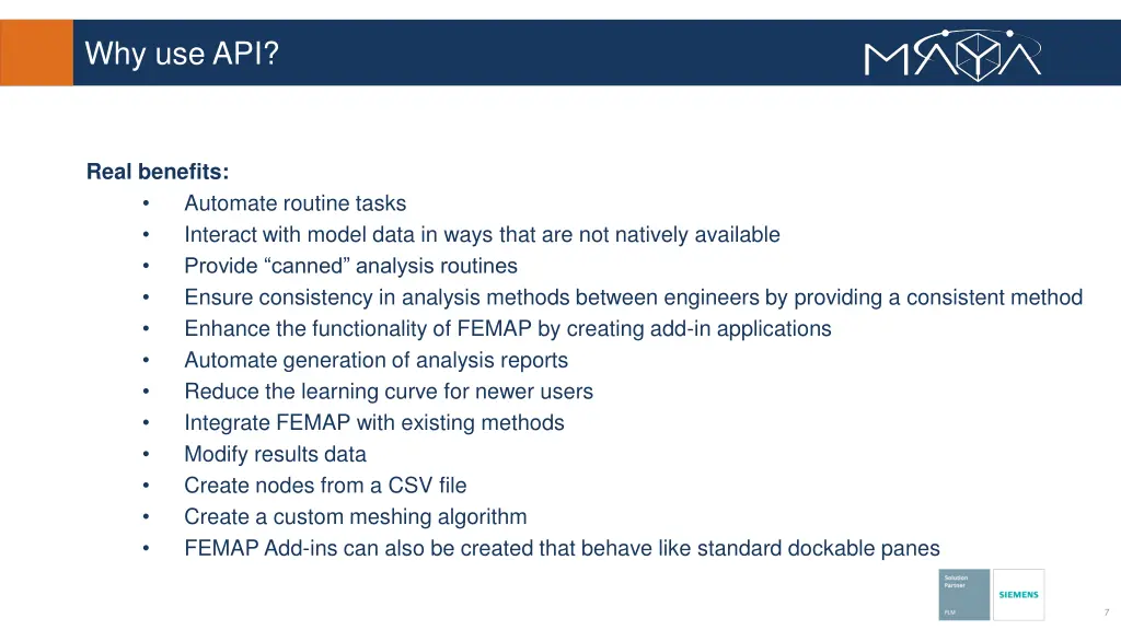 why use api 1