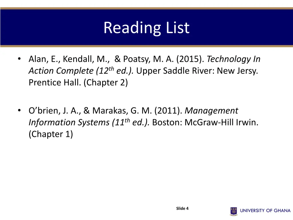 reading list