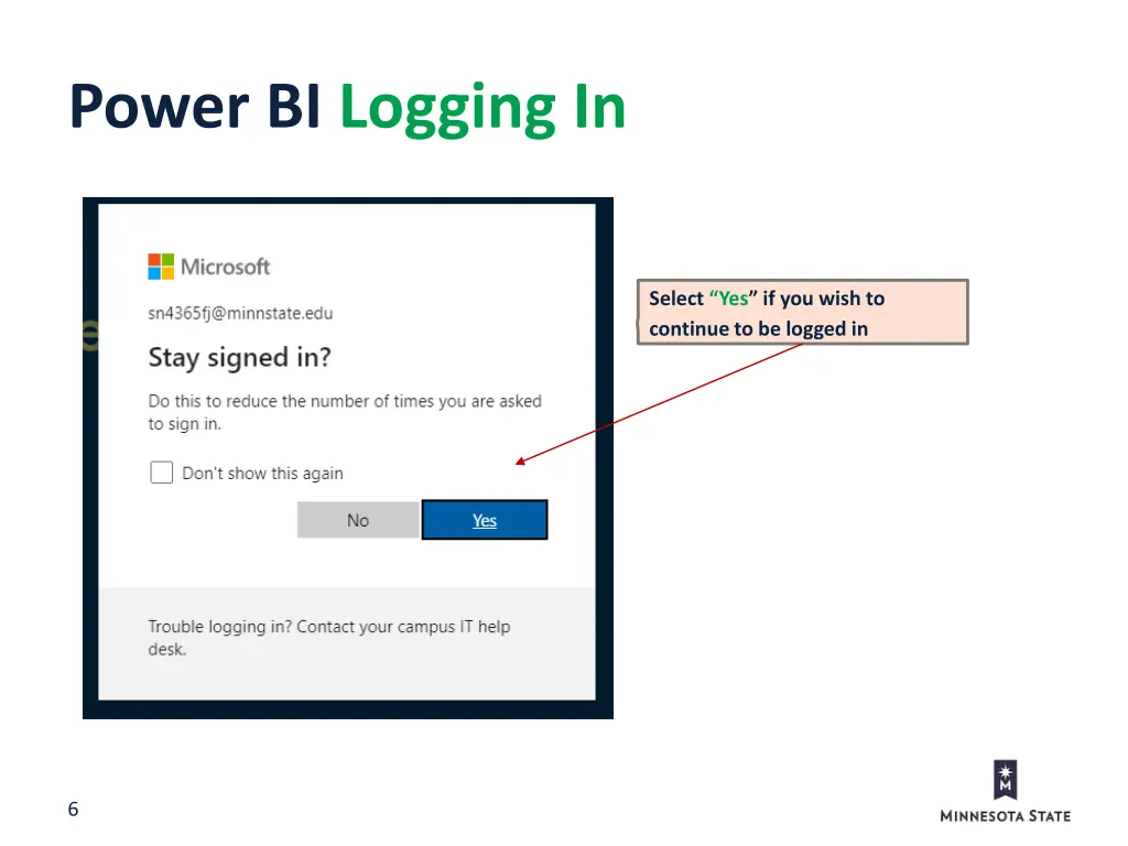 power bi logging in 1