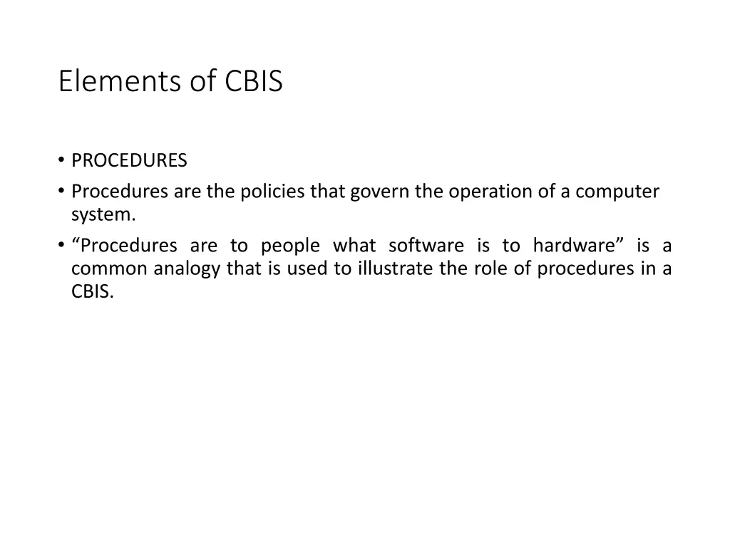 elements of cbis 4