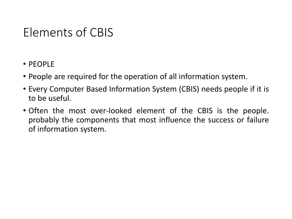 elements of cbis 5