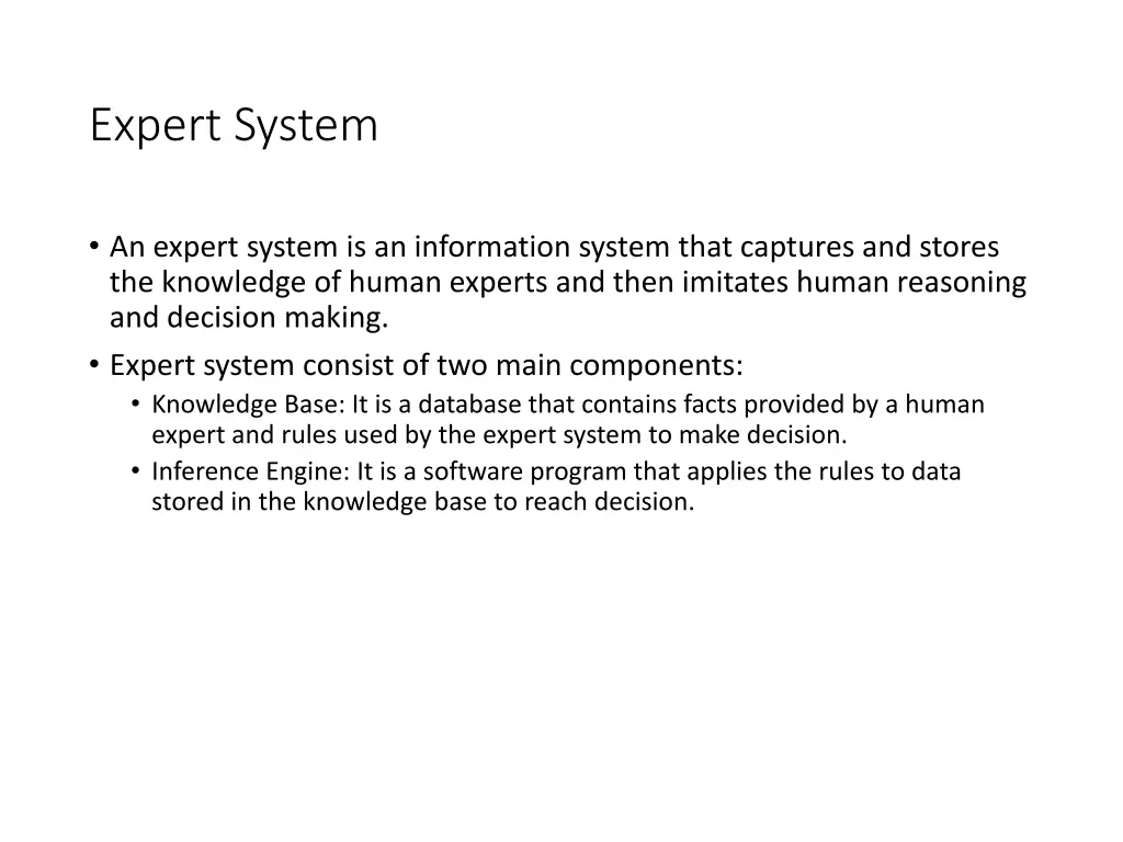 expert system