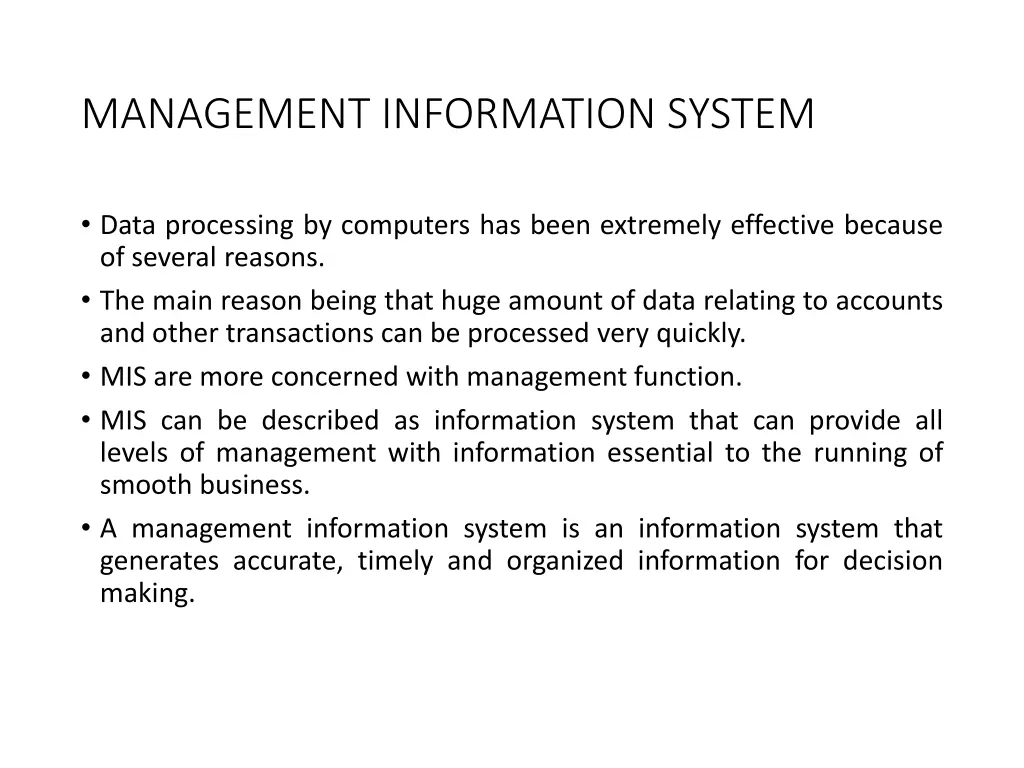 management information system