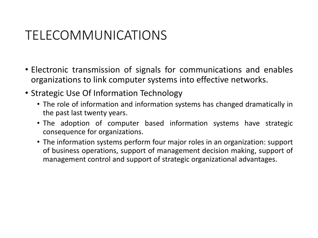 telecommunications