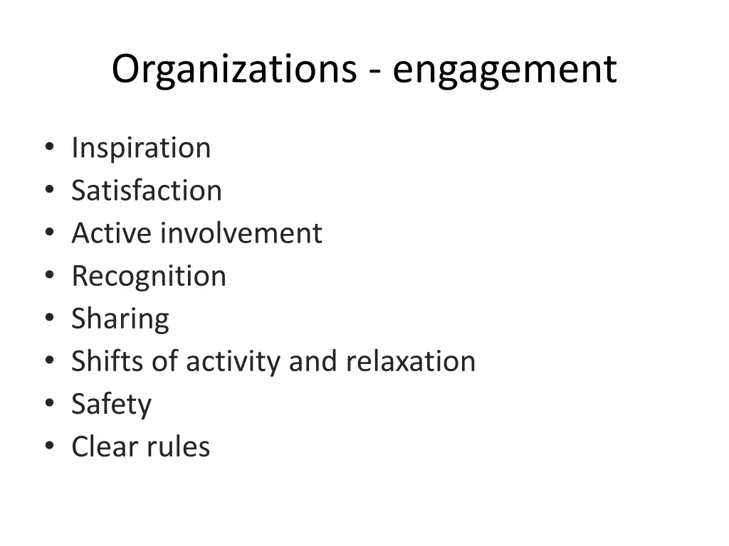 organizations engagement