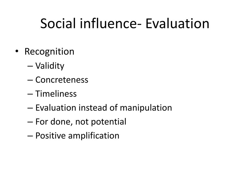 social influence evaluation 1