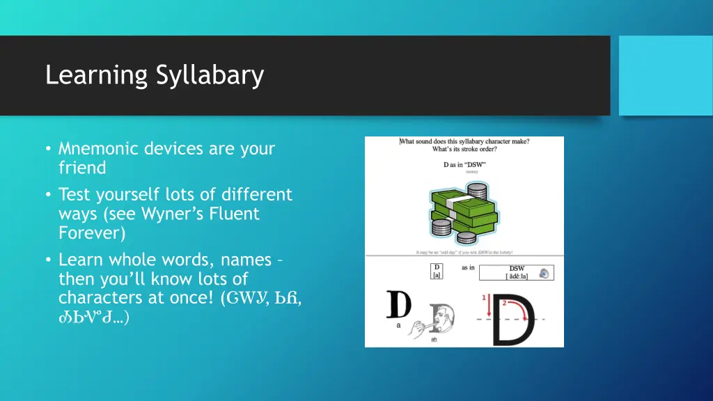 learning syllabary