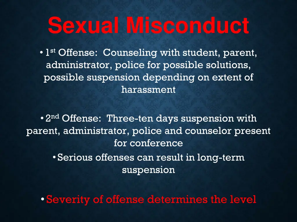 sexual misconduct