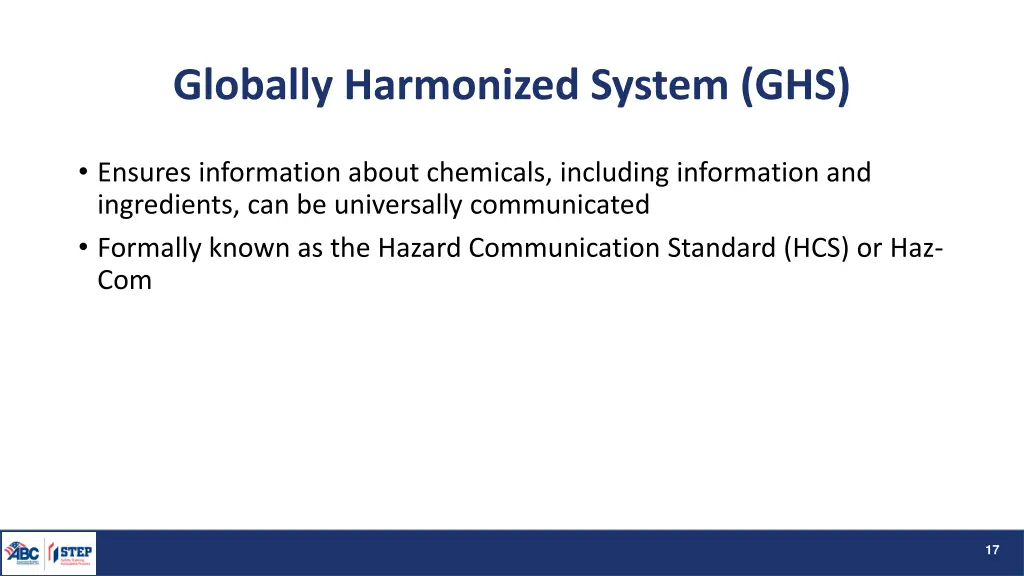 globally harmonized system ghs