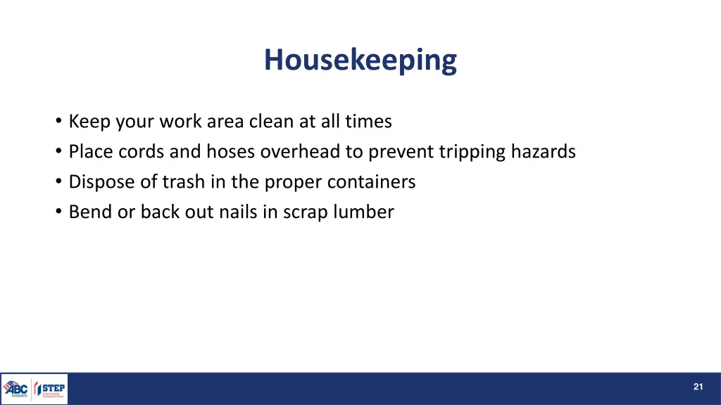 housekeeping