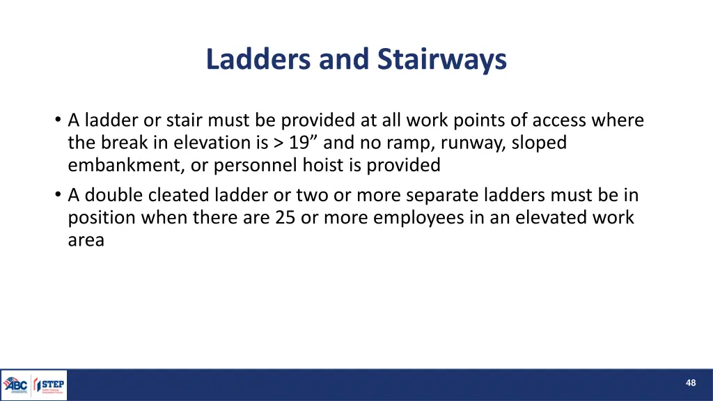 ladders and stairways