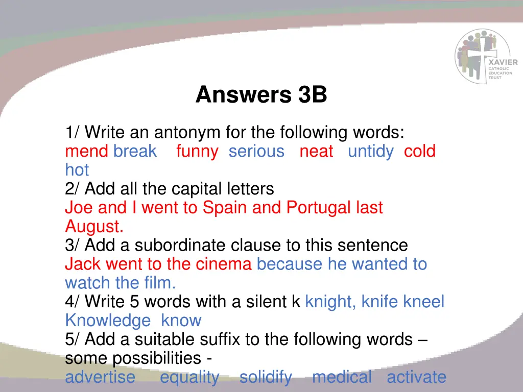 answers 3b