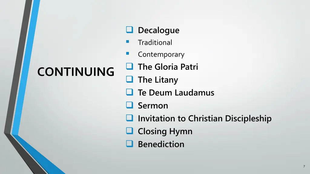 decalogue traditional contemporary the gloria