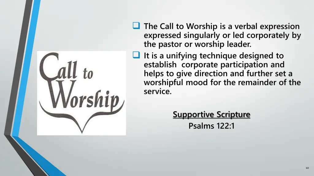 the call to worship is a verbal expression