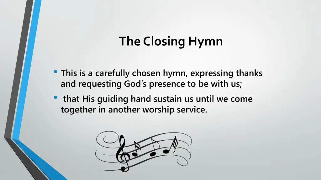 the closing hymn