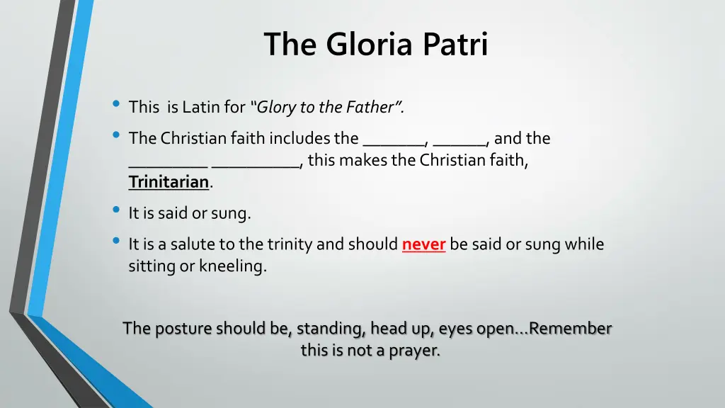 the gloria patri