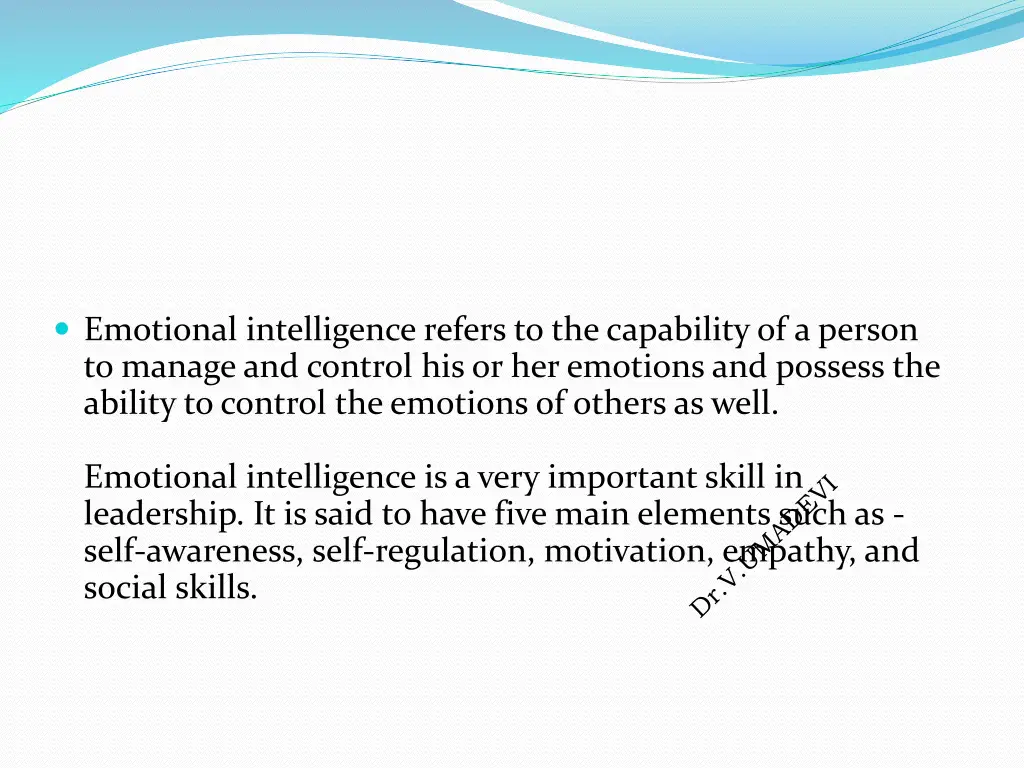 emotional intelligence refers to the capability