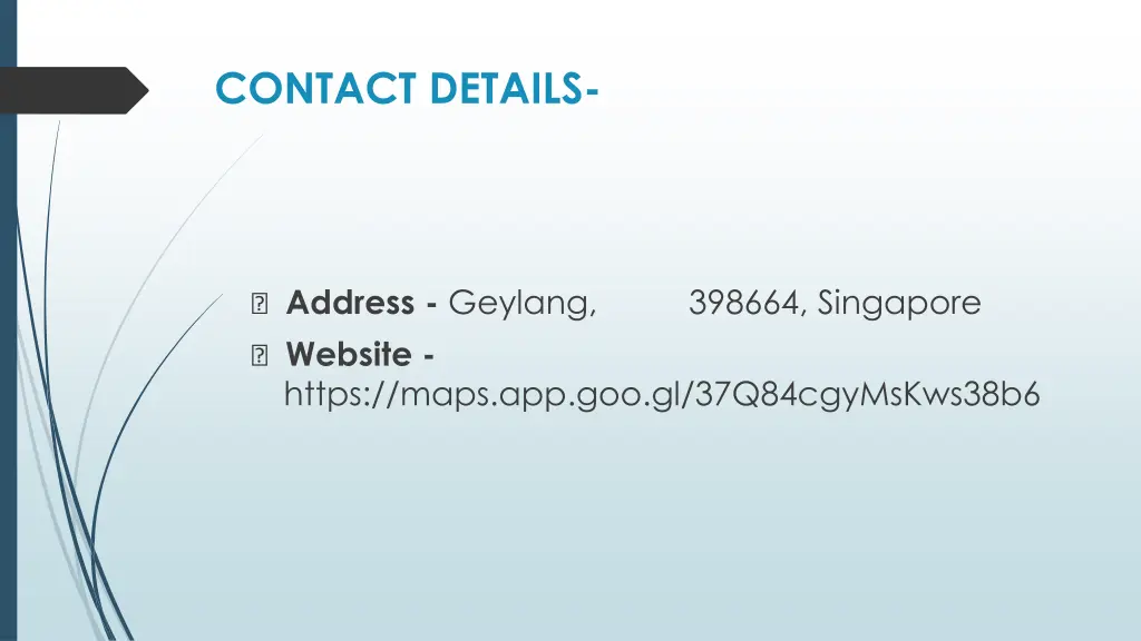 contact details