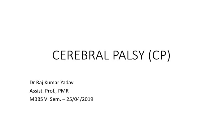 cerebral palsy cp