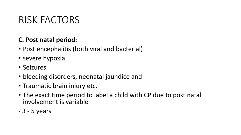 risk factors 2